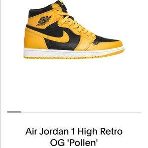 Air Jordan high retro Og Pollen 1s. Size 6.5Y